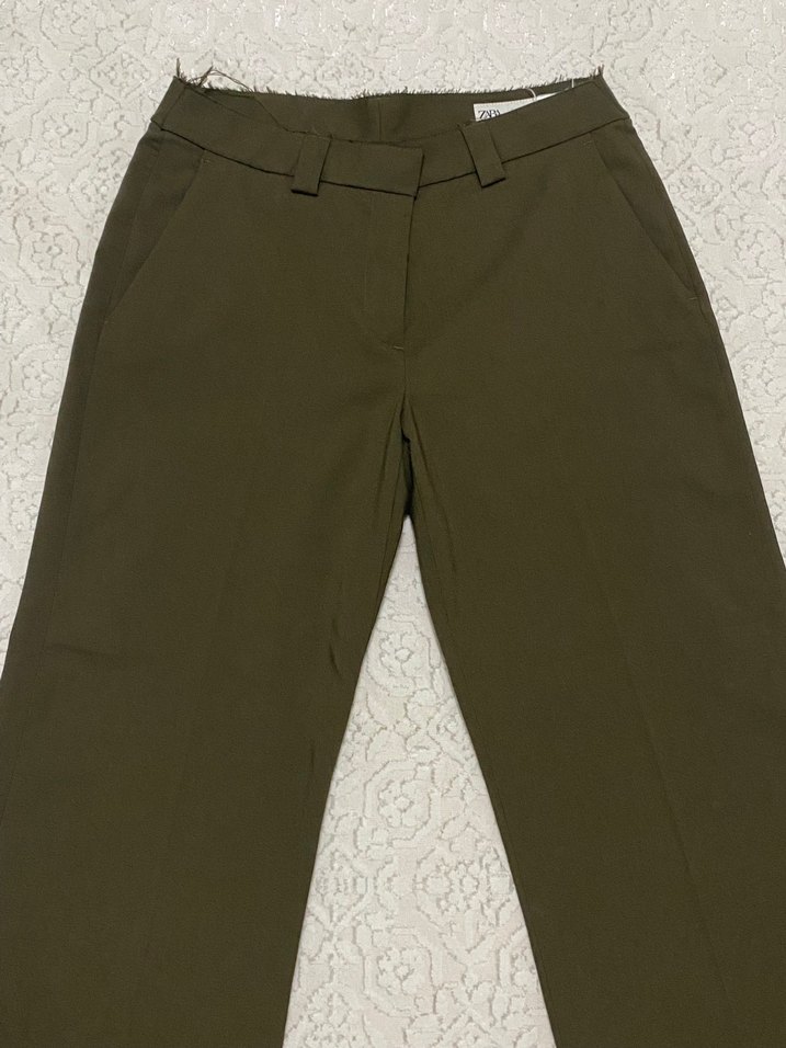 Zara haki kumas pantolon - Görsel 2