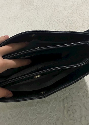 Siyah Deri Kadın Çanta - Görsel 4