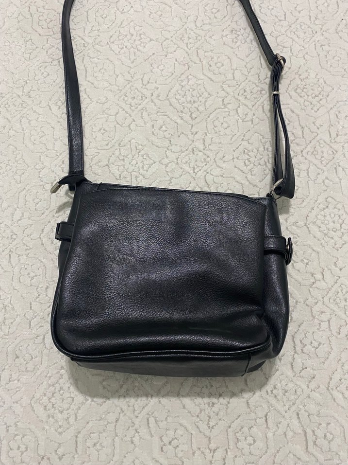 Siyah Deri Kadın Çanta - Görsel 5
