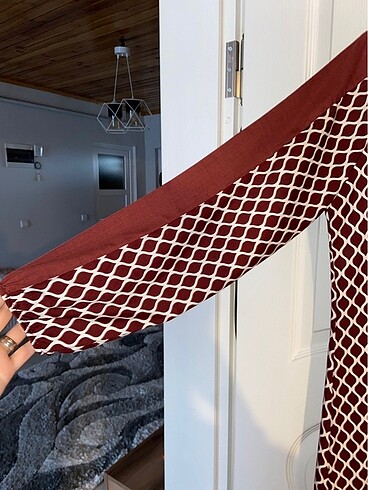 42 Beden Bordo desenli elbise 38-40-42 uyumlu