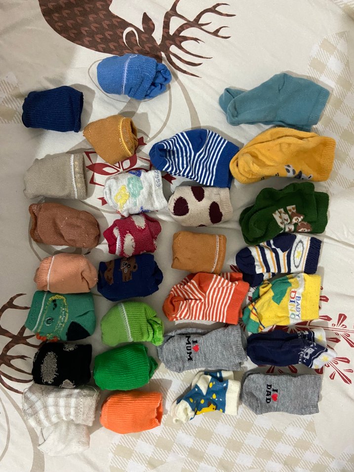 0-12 aylık erkek bebek için karışık 43 çift çorap - Görsel 2