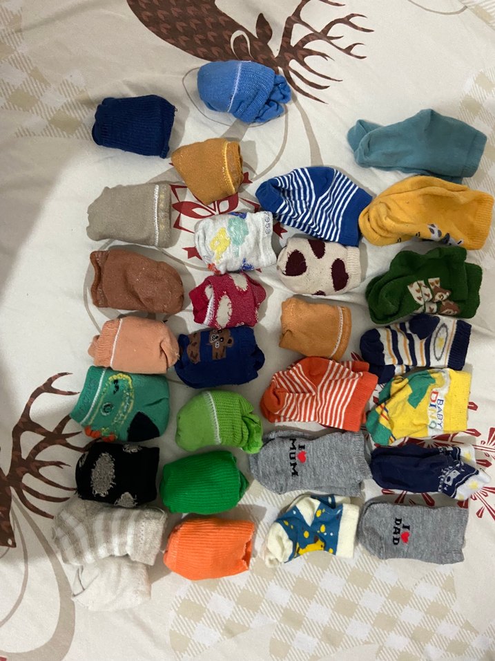 0-12 aylık erkek bebek için karışık 43 çift çorap - Görsel 3