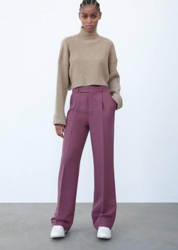 Zara Mürdüm Pantolon