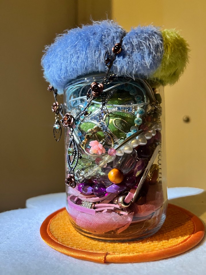 Vintage temalı takı kavanozu - Görsel 2