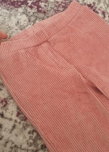 Kız Çocuk Pembe Örgü Tayt - Görsel 2