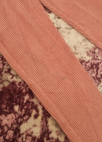 Kız Çocuk Pembe Örgü Tayt - Görsel 4