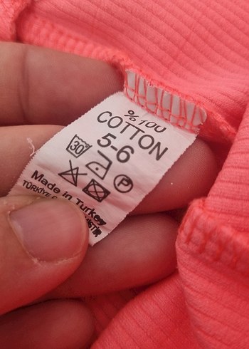 Kız Çocuk Pembe Baskılı Tayt - Görsel 5