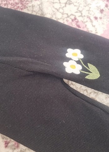 Kız Çocuk Nakışlı Tayt - Görsel 2