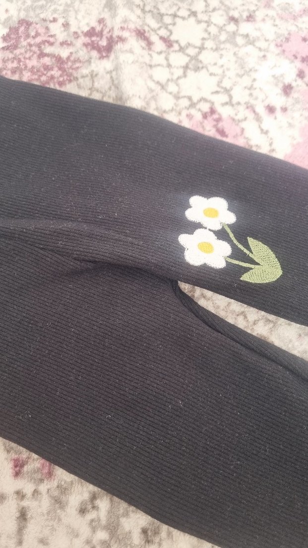 Kız Çocuk Nakışlı Tayt - Görsel 2