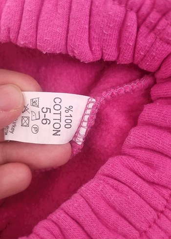 Nakışlı Pembe Kız Çocuk Eşofman Altı - Görsel 3