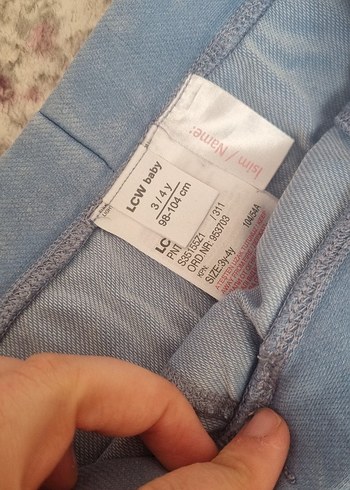 Kız Çocuk Elastik Bel Denim Pantolon - Görsel 3