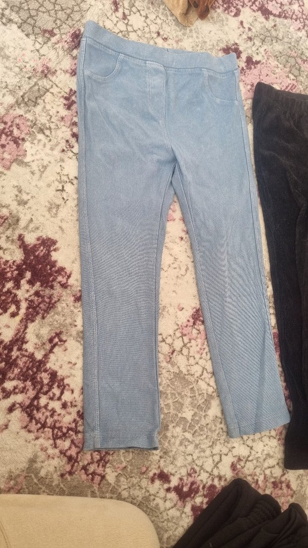 Kız Çocuk Elastik Bel Denim Pantolon - Görsel 2