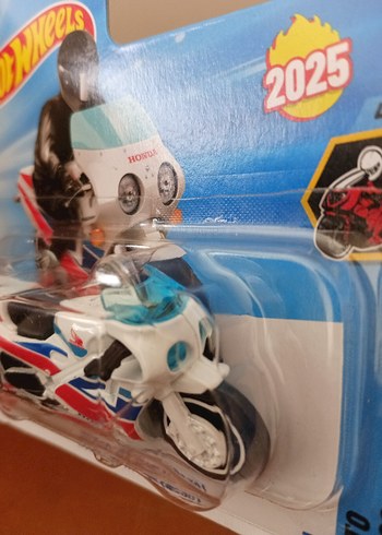 Beden Hot Wheels Beyaz Honda VFR750R Mini Motosiklet