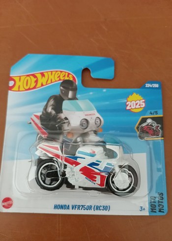 Hot Wheels Beyaz Honda VFR750R Mini Motosiklet