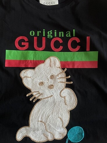 Gucci GUCCİ Siyah Kısa Kollu Tişört