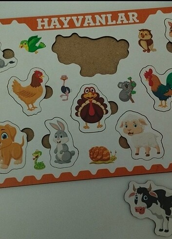 Eğitici oyuncak ahşap puzzle