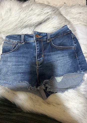 Koyu Mavi Mini Denim Şort