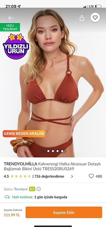 Trendyolmilla bikini üstü