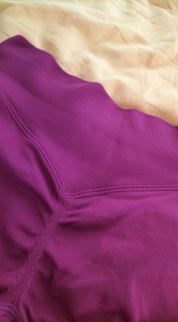 bordo mor Düz Hamile Mini Şort - Görsel 3