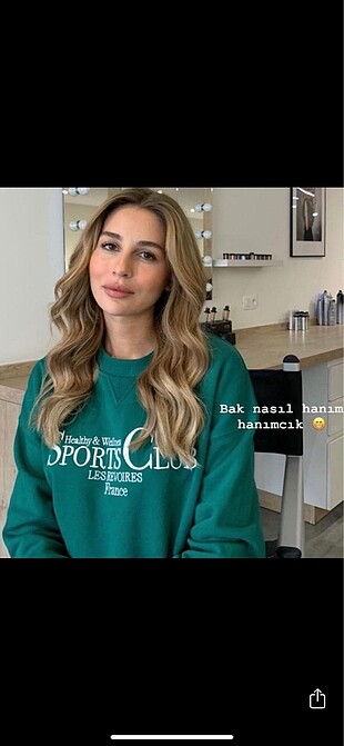 Mango yeşil sweatshirt