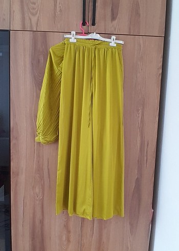 Piliseli Uzun Kollu yağ yesili Tunik - Görsel 5