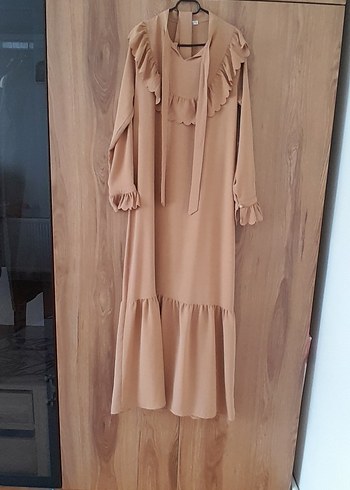 Diger Bej Uzun Elbise - Görsel 4