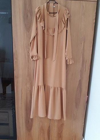 Diger Bej Uzun Elbise - Görsel 3