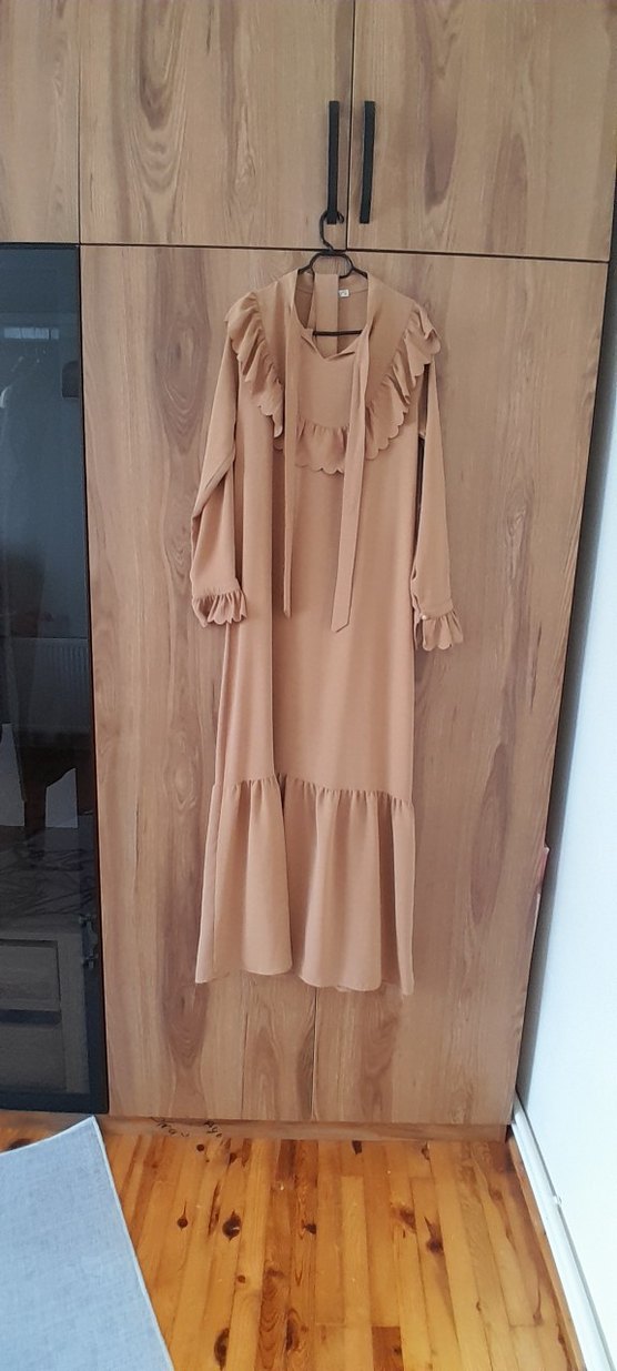 Diger Bej Uzun Elbise - Görsel 4