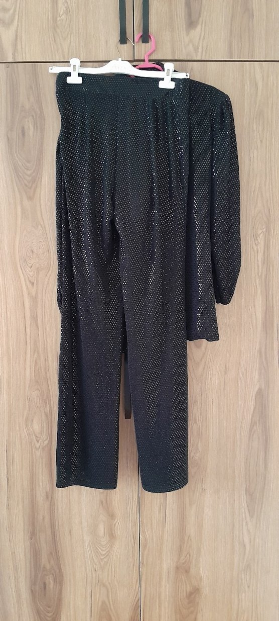 Drapeli Siyah pul payet Kadın takim - Görsel 2