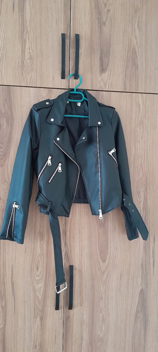 Kadın Deri Biker Ceket - Görsel 2