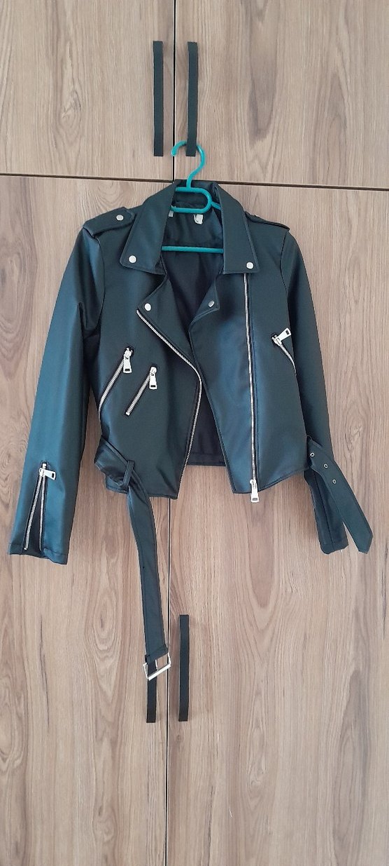 Kadın Deri Biker Ceket - Görsel 3