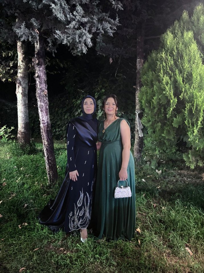 Uzun Lacivert Drapeli Gotik Kadın Elbise - Görsel 2