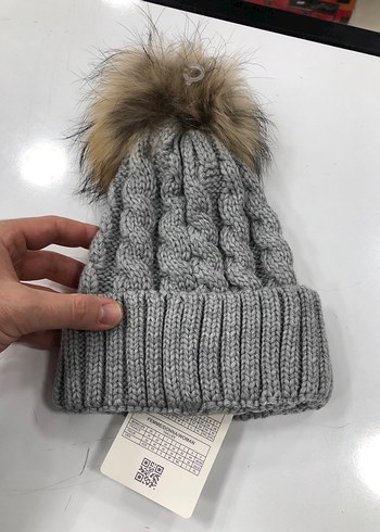 Moncler Gri Kadın Örgü Yün Bere - Görsel 6