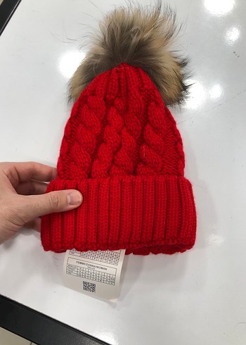 Moncler Kırmızı Örgü Kadın Bere - Görsel 4