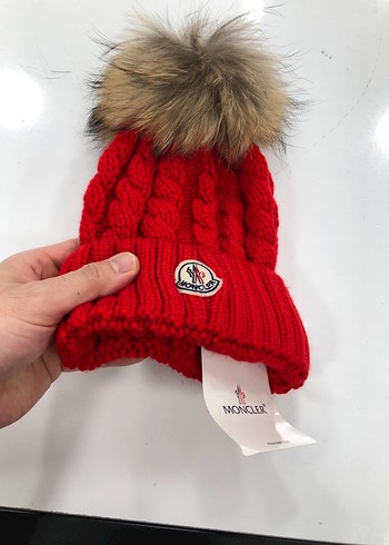 Moncler Kırmızı Örgü Kadın Bere - Görsel 2