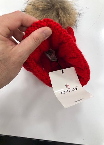 Moncler Kırmızı Örgü Kadın Bere - Görsel 3