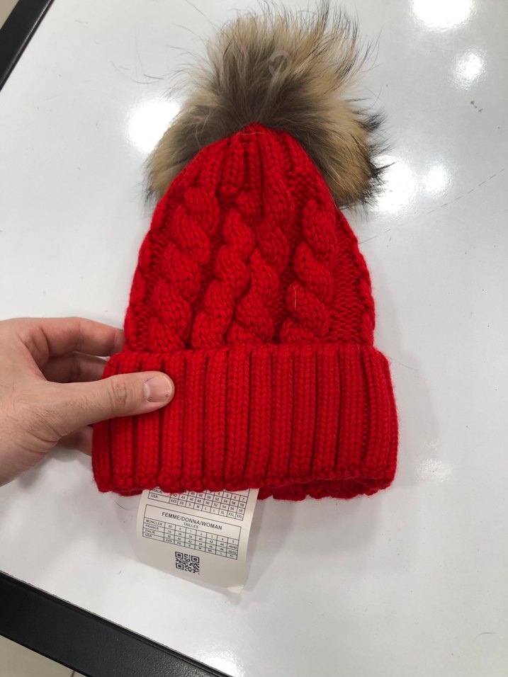 Moncler Kırmızı Örgü Kadın Bere - Görsel 4