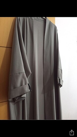 42 Beden gri Renk Abaya