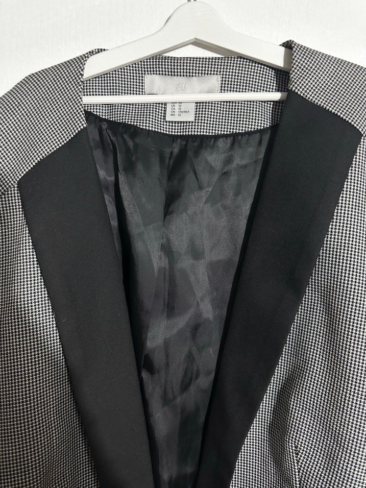 Kadın Gri Kemerli Ofis Blazeri - Görsel 2