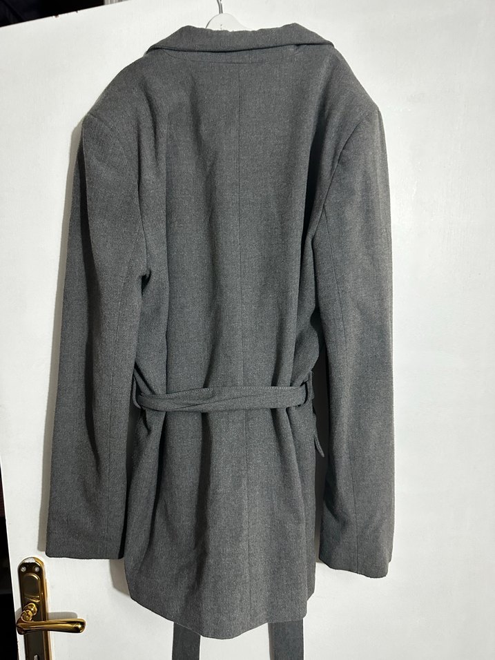 Gri Kemerli Kadın Blazer Ceket - Görsel 3