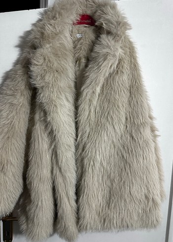Gri Kadın Suni Kürk Ceket - Görsel 2
