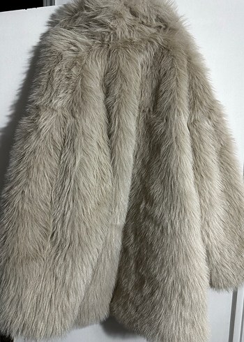 Gri Kadın Suni Kürk Ceket - Görsel 3
