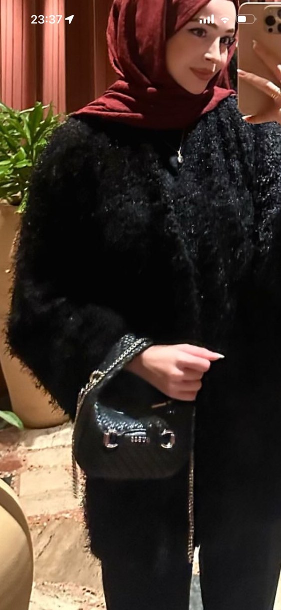 Siyah Deri Zincir Detaylı Guess Çanta - Görsel 3