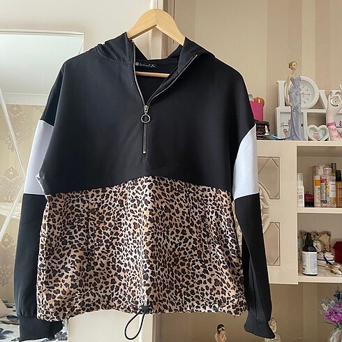Leoparlı ince eşofman takım