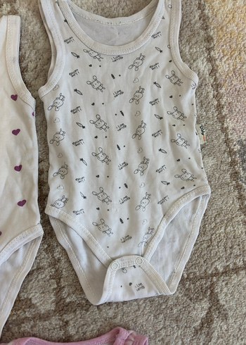 Kız Bebek Kolsuz Örme Çıtçıtlı Body 3 lü tekli 95 - Görsel 5