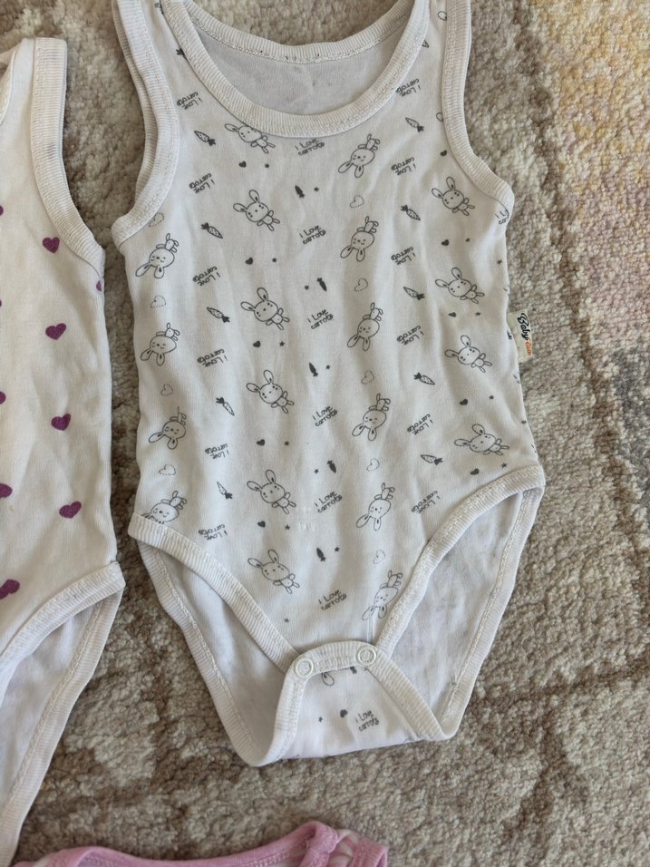 Kız Bebek Kolsuz Örme Çıtçıtlı Body 3 lü tekli 95 - Görsel 5