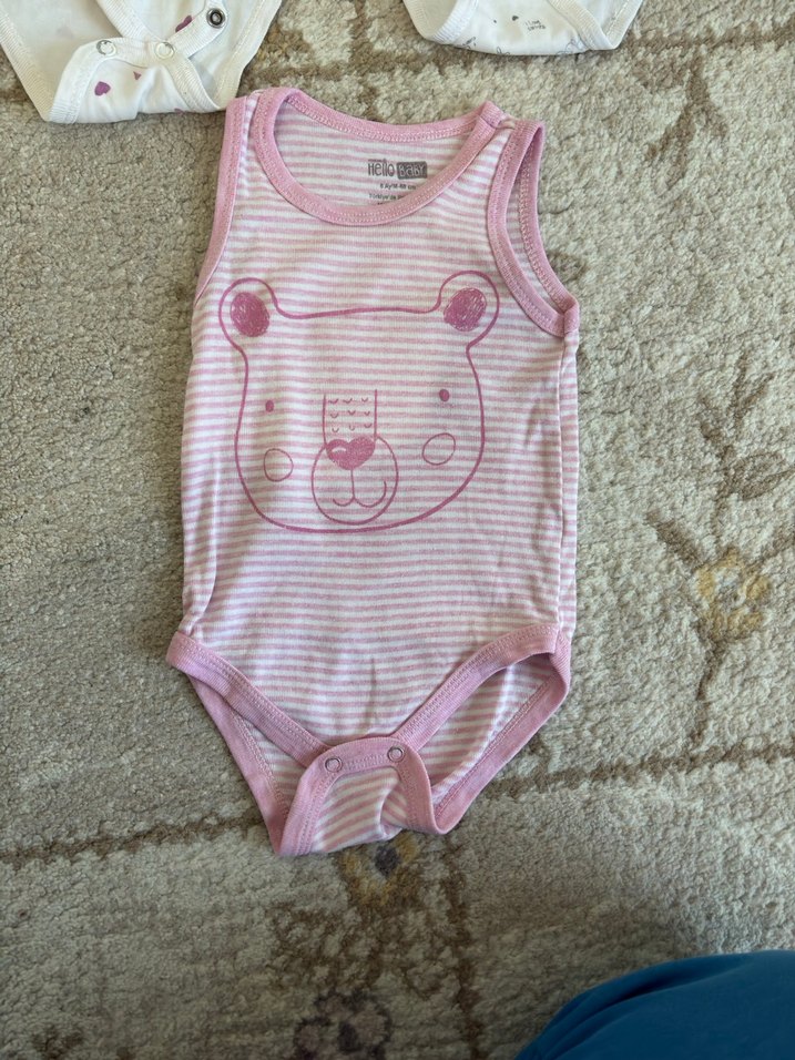 Kız Bebek Kolsuz Örme Çıtçıtlı Body 3 lü tekli 95 - Görsel 3