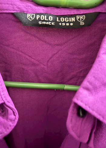 Mor Düğmeli Uzun Kollu Kadın Gömlek - Görsel 3