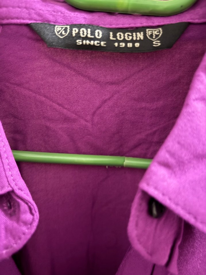 Mor Düğmeli Uzun Kollu Kadın Gömlek - Görsel 3