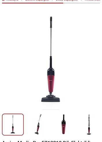 Anirca Merlin Pro Dik Süpürge Kırmızı  - Görsel 7